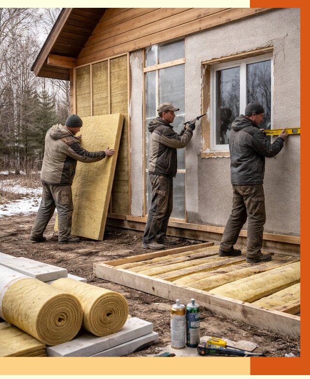 Утепление дачного дома в Смоленске от 4871 руб/м2 — недорого | ТепломастерСмл