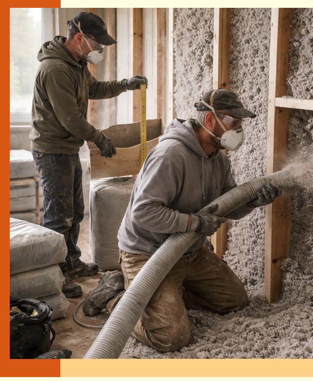 Утепление таунхауса эковатой в Смоленске для максимально теплых стен